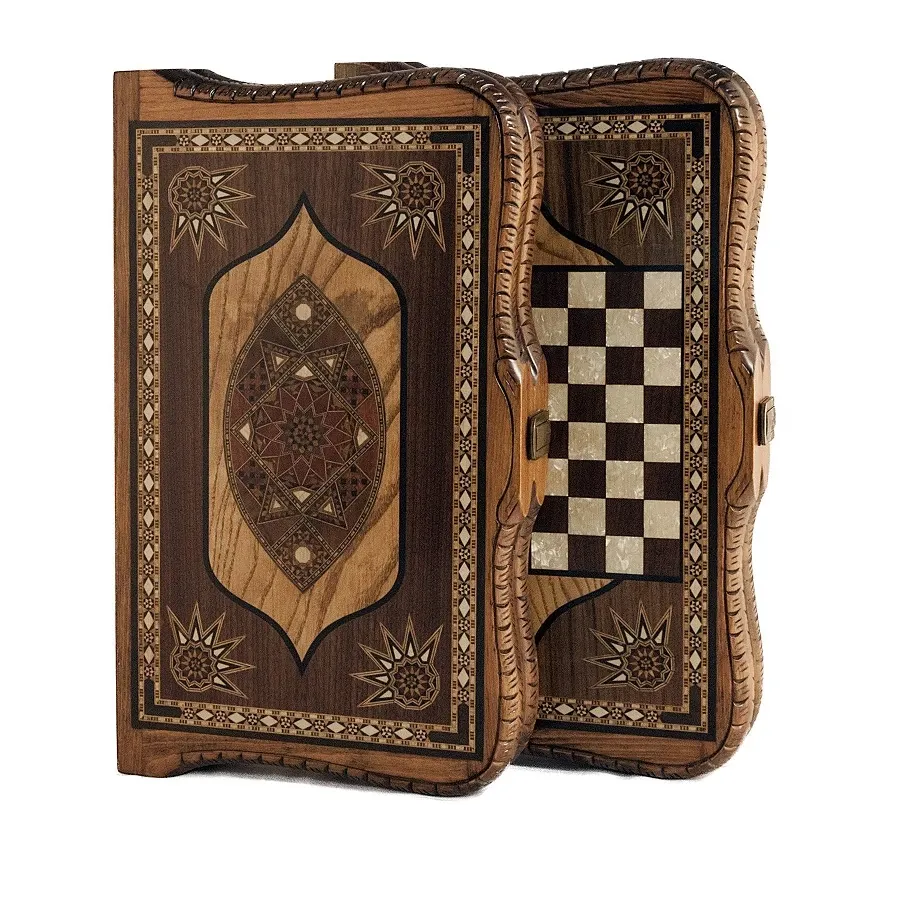 obrazek 1 Stylowy drewniany komplet do gry w Backgammon - Helena Woodart