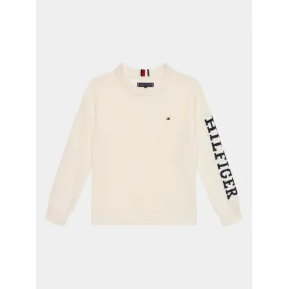 Zdjęcie Tommy Hilfiger Sweter Monotype KB0KB08364 D Écru Regular Fit
