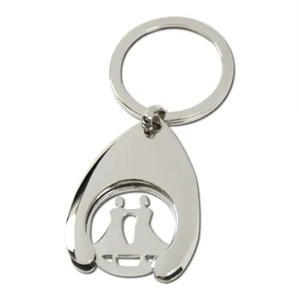 Zdjęcie Luksusowy breloczek z monetą do koszyka zakupowego - wyjątkowy prezent dla bliskiej osoby