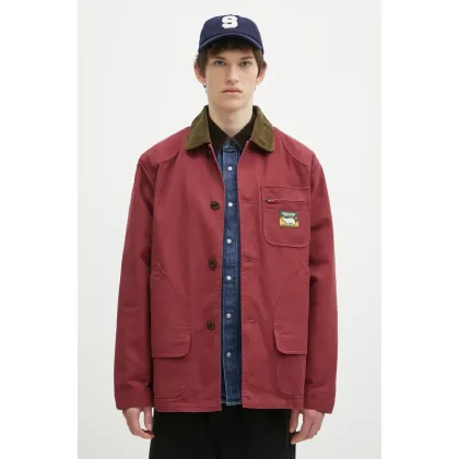 Zdjęcie Human Made kurtka jeansowa Hunting Jacket męska kolor czerwony przejściowa oversize HM28JK030