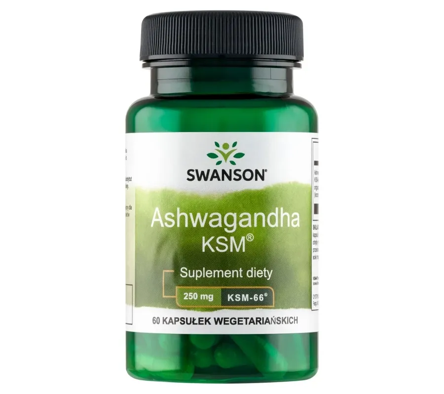 obrazek 1 Swanson Ashwagandha KSM Ekstrakt 250 mg Kapsułki