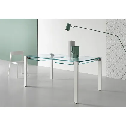 Zdjęcie Stół ze szkła hartowanego z dwoma wysuwanymi elementami - Tonelli Design