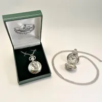 Picture Stylish women's necklace - a watch decorated with an Irish harp