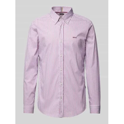 Zdjęcie Koszula biznesowa o kroju slim fit z wyhaftowanym logo model ‘Roan’