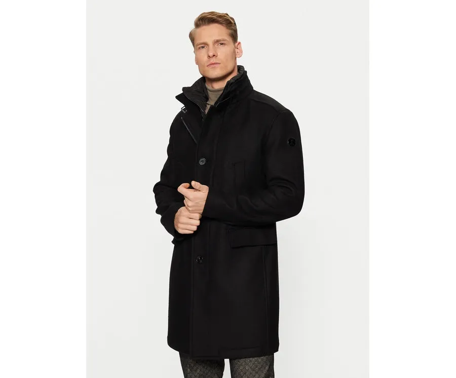 obrazek 1 JOOP! Płaszcz wełniany 17 JC-251Makse 30043638 Czarny Regular Fit