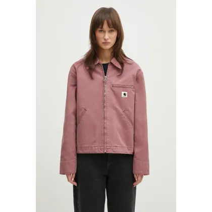 Zdjęcie Carhartt WIP kurtka jeansowa OG Detroit Jacket kolor różowy przejściowa oversize I034879