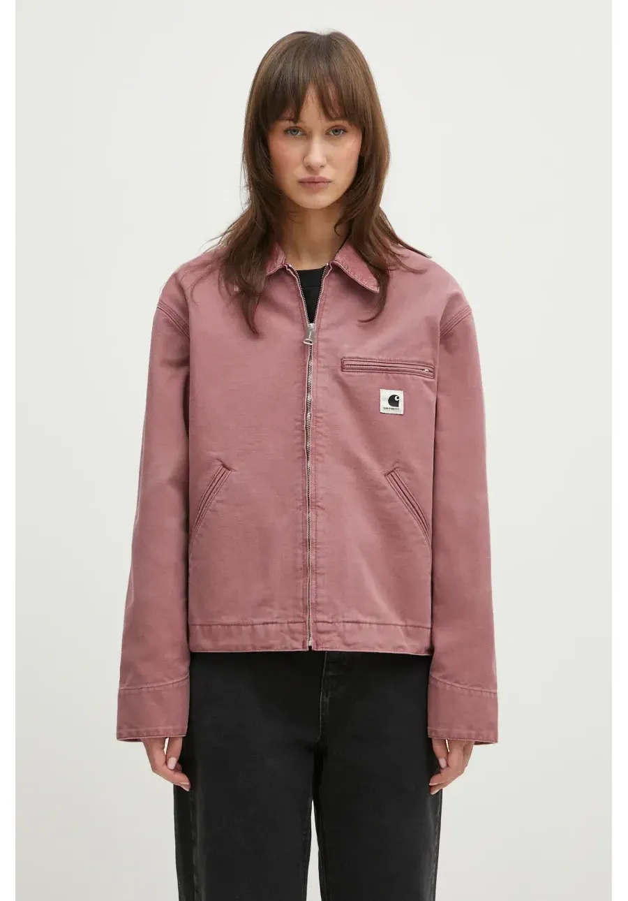 obrazek 1 Carhartt WIP kurtka jeansowa OG Detroit Jacket kolor różowy przejściowa oversize I034879