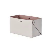 Zdjęcie Pudełko Miu 7x14xH8 cm wykonane z naturalnej skóry w kolorze perłowym