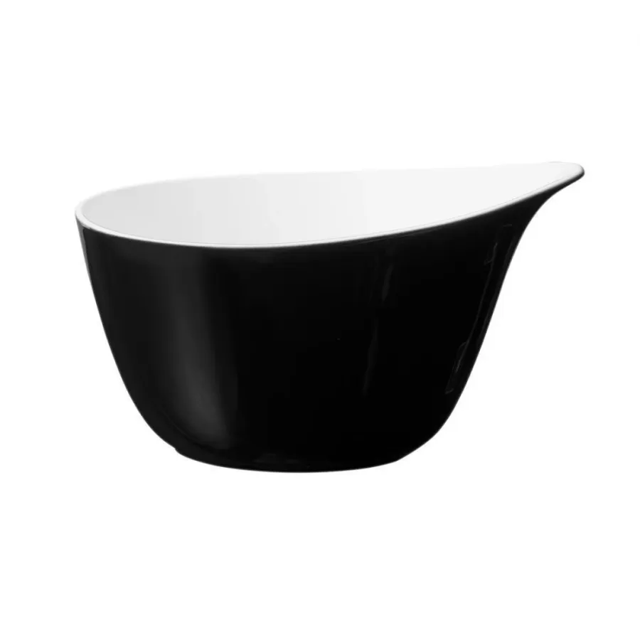 obrazek 1 Porcelanowa miska na płatki z uchwytem w stylowym kolorze czerni - Seltmann Weiden