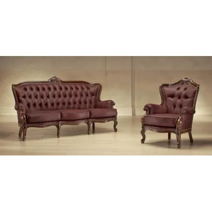 Zdjęcie Klasyczna antyczna sofa i fotel do wyjątkowego salonu – Morello Gianpaolo