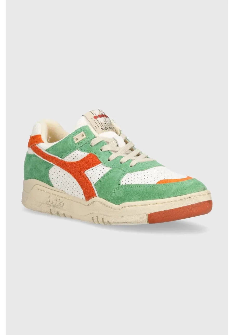 obrazek 1 Diadora sneakersy skórzane B.560 Used RR Italia kolor zielony 201.180481.30095
