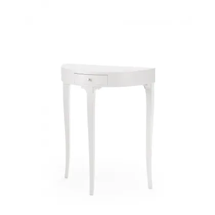 Zdjęcie Lakierowana konsola półksiężyc z szufladą - Zanini