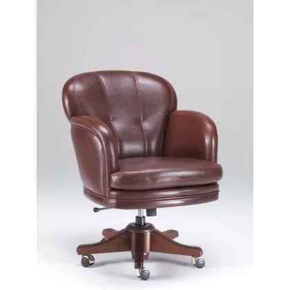 Picture Leather chair with wheels