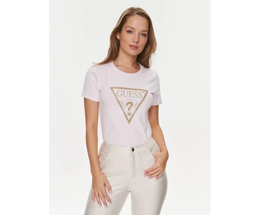 obrazek 1 Guess T-Shirt W4RI69 J1314 Różowy Regular Fit