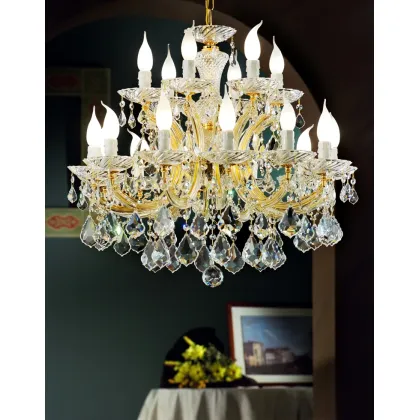 Zdjęcie Szykowny szklany żyrandol włoskiego producenta