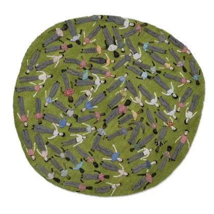 Zdjęcie Niekonwencjonalny okrągły dywan wełniany - CIRCUS