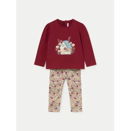 Zdjęcie Mayoral Komplet bluzka i legginsy 2714 Czerwony Regular Fit