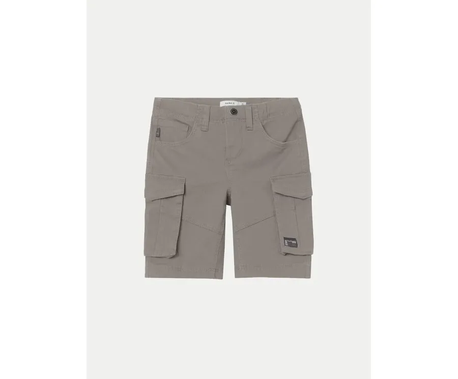 obrazek 1 NAME IT Szorty materiałowe 13198124 Szary Regular Fit