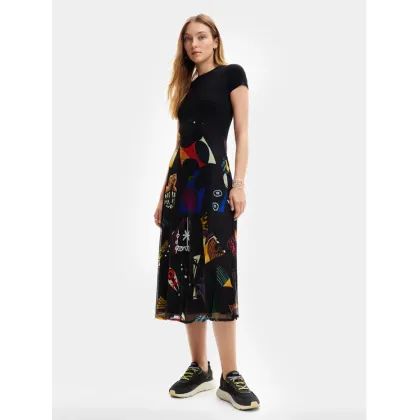 Zdjęcie Desigual Sukienka codzienna MONSIEUR CHRISTIAN LACROIX Lin 24SWVK47 Czarny Regular Fit