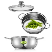 Zdjęcie Profesjonalny zestaw do gotowania na parze ze stali nierdzewnej