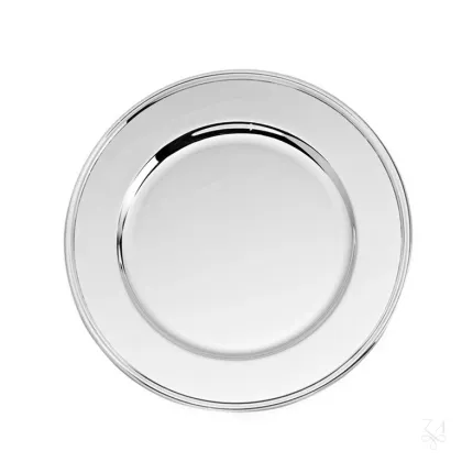 Zdjęcie Elegancki okrągły talerz wykonany ze srebra - Zaramella Argenti