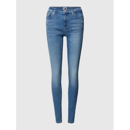 Zdjęcie Jeansy o kroju skinny fit z wyhaftowanym logo model ‘NORA’