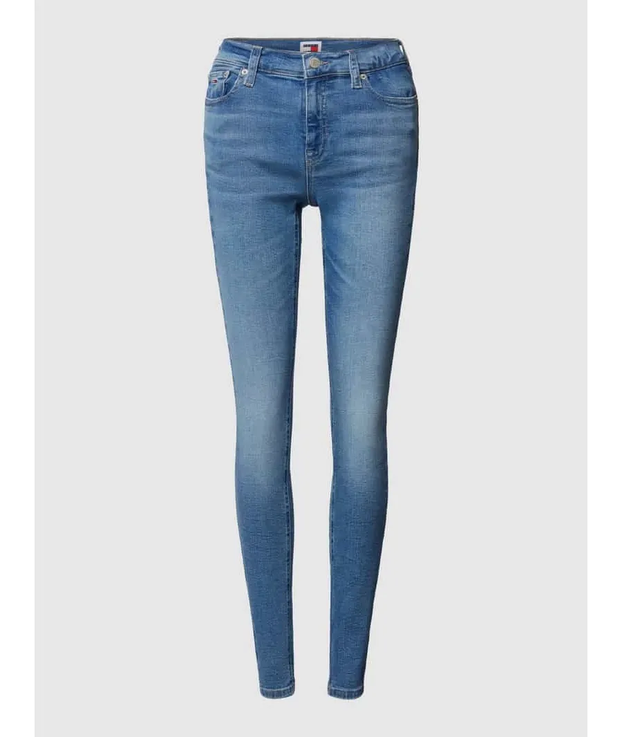 obrazek 1 Jeansy o kroju skinny fit z wyhaftowanym logo model ‘NORA’