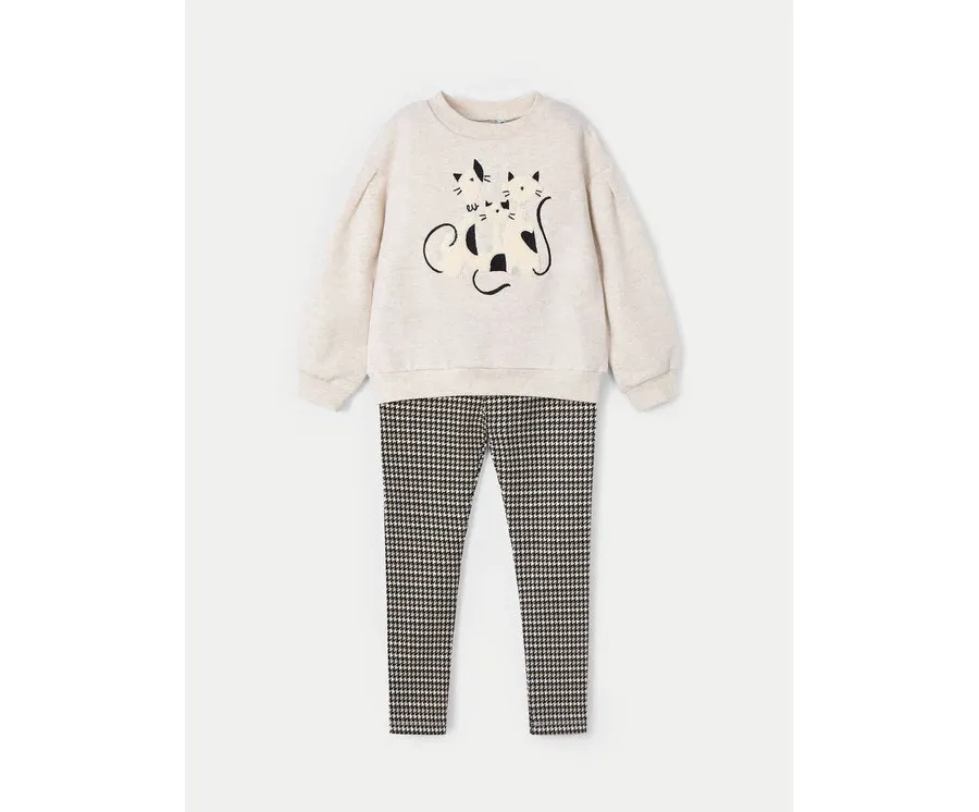 obrazek 1 Mayoral Komplet bluza i legginsy 4712 Zielony Regular Fit