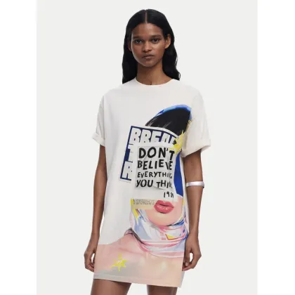 Zdjęcie Desigual Sukienka codzienna Berlin 25SWVK20 Beżowy Regular Fit
