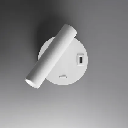 Zdjęcie Aluminiowy kinkiet Betu z wejściem USB - 2W, CCT 3000K-4000K, 120LM