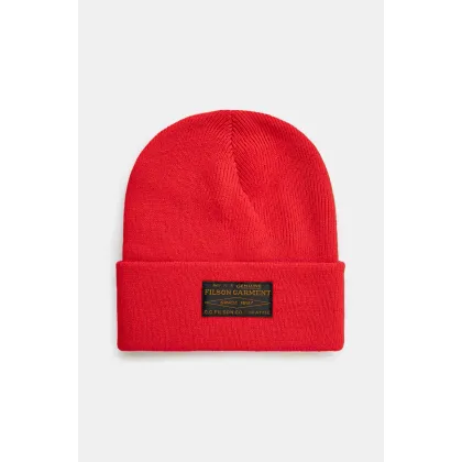 Zdjęcie Filson czapka Ballard Watch Cap kolor czerwony z grubej dzianiny FMACC0186