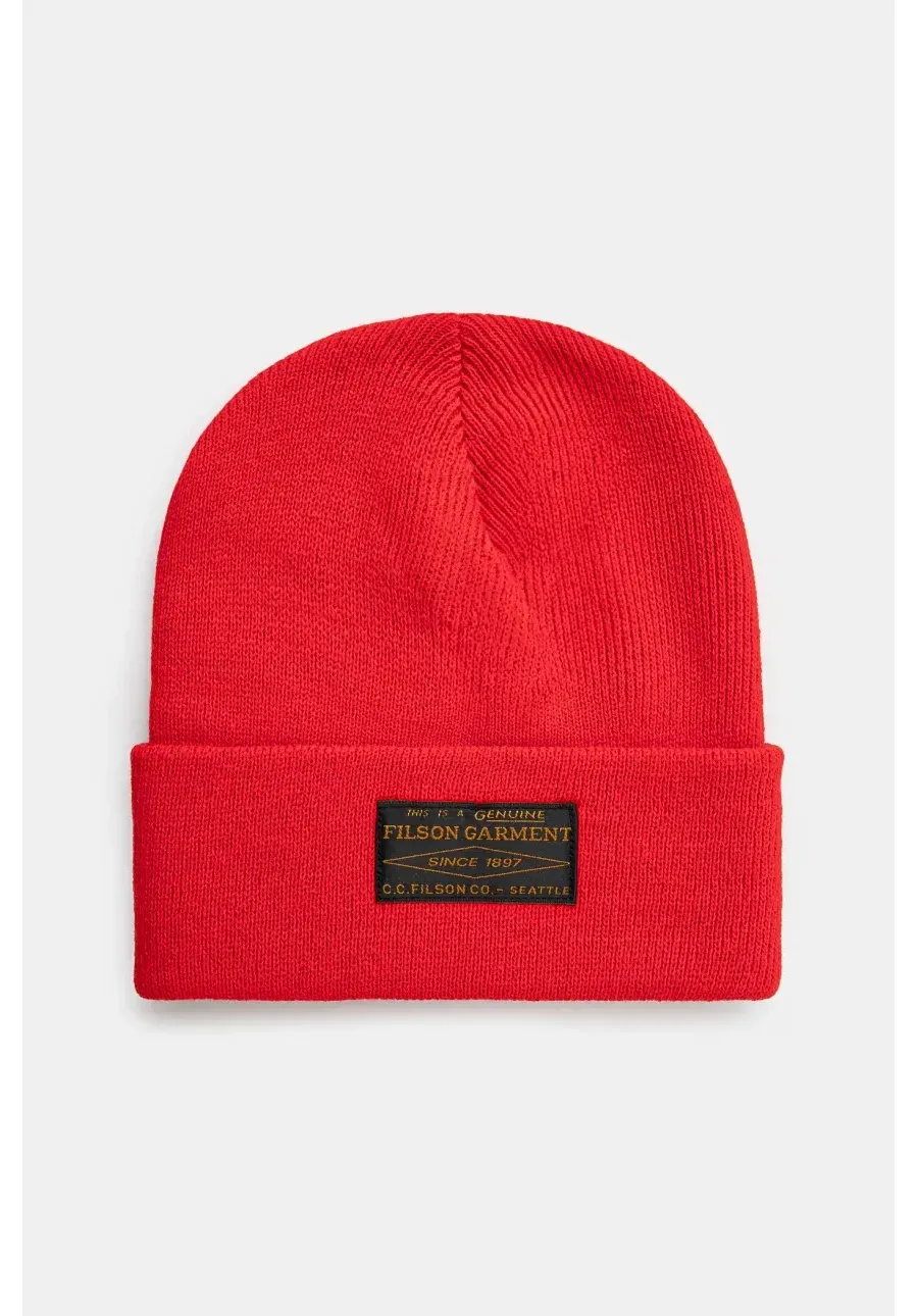 obrazek 1 Filson czapka Ballard Watch Cap kolor czerwony z grubej dzianiny FMACC0186