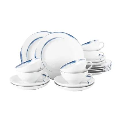 Zdjęcie Wyjątkowy 18-elementowy porcelanowy serwis do herbaty - Seltmann Weiden