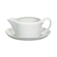 Picture White unique gravy boat from the Cesta collection with an unusual relief decoration - Vista Alegre