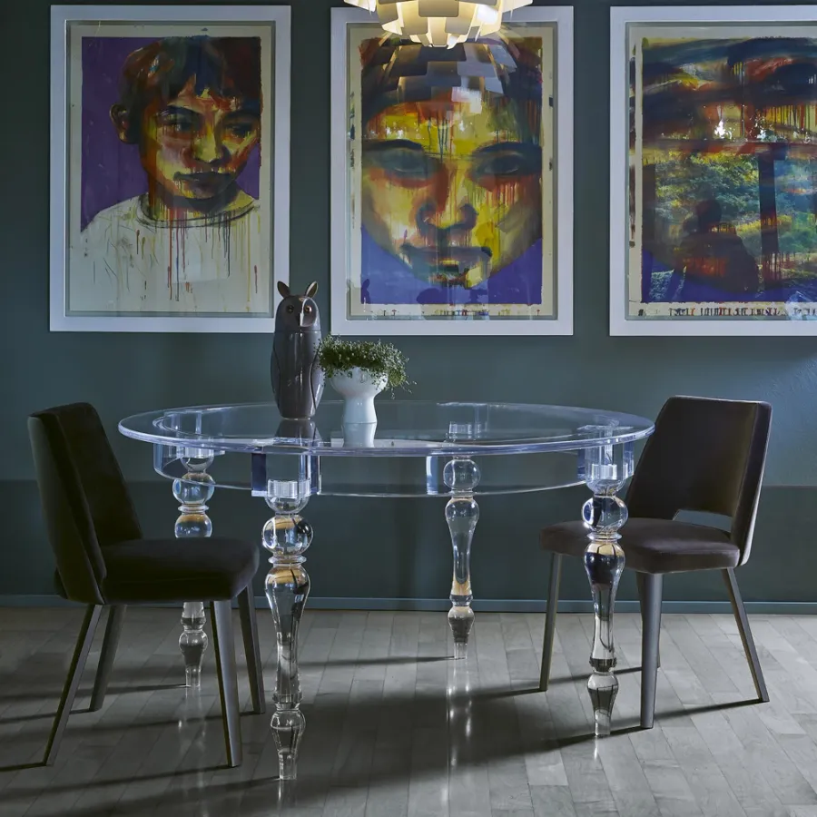 obrazek 3 Designerskie krzesło dębowe obite tkaniną/ekoskórą/skórą - Grace - Colico