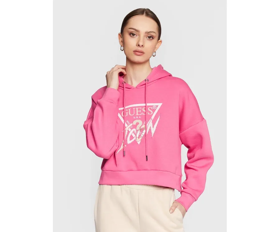 obrazek 1 Guess Bluza Icon W3RQ03 KB683 Różowy Relaxed Fit
