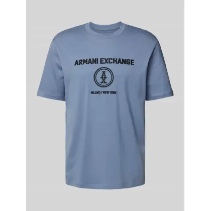 Zdjęcie T-shirt z prążkowanym okrągłym dekoltem