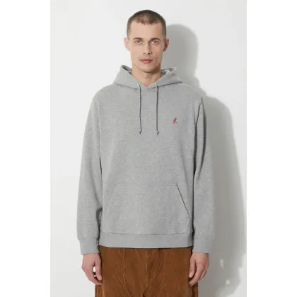 Zdjęcie Gramicci bluza bawełniana One Point Hooded Sweatshirt męska kolor szary z kapturem gładka