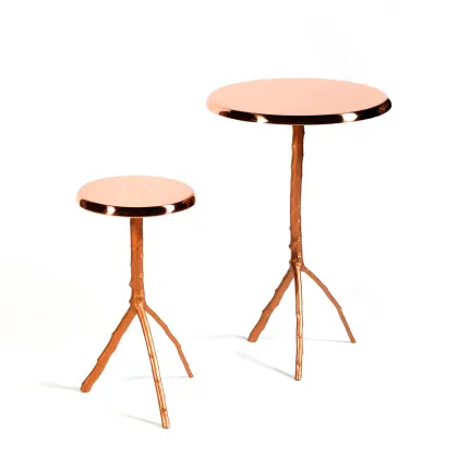 Picture Small table made of copper sheet with brass legs for an exclusive living room - Ginger & Jagger
