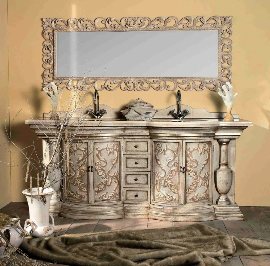 picture 1 Set of bathroom items of furniture made out of wood - Interiors Italia