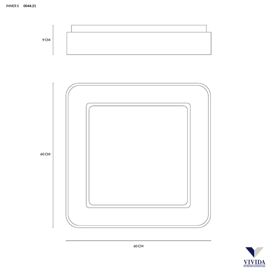 obrazek 3 Czarny plafon INNER S - 50W, 3000lm, 3000K