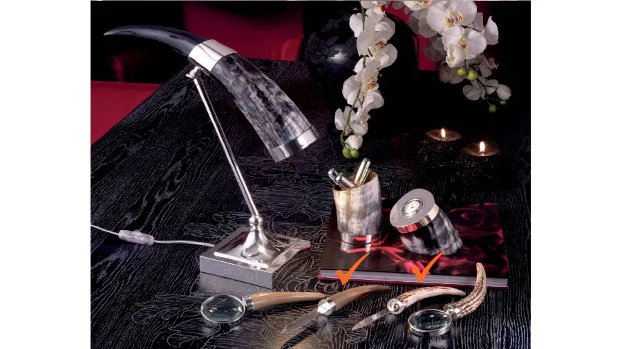 obrazek 1 Prestiżowy srebrny nożyk do otwierania listów z rogiem wołowym lub jelenia