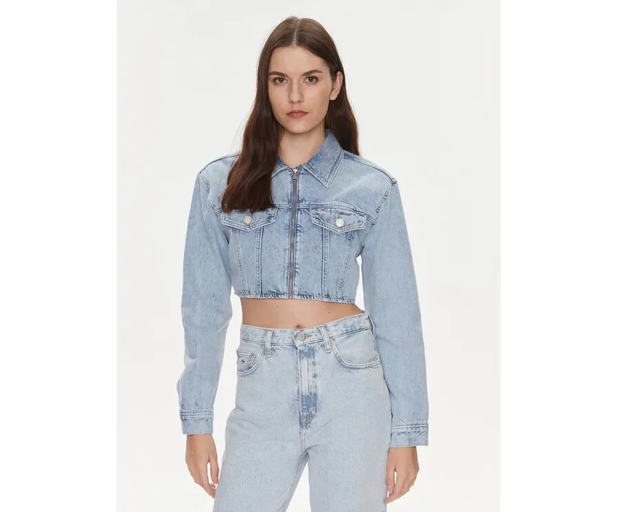 obrazek 1 Tommy Jeans Kurtka jeansowa DW0DW17450 Niebieski Slim Fit