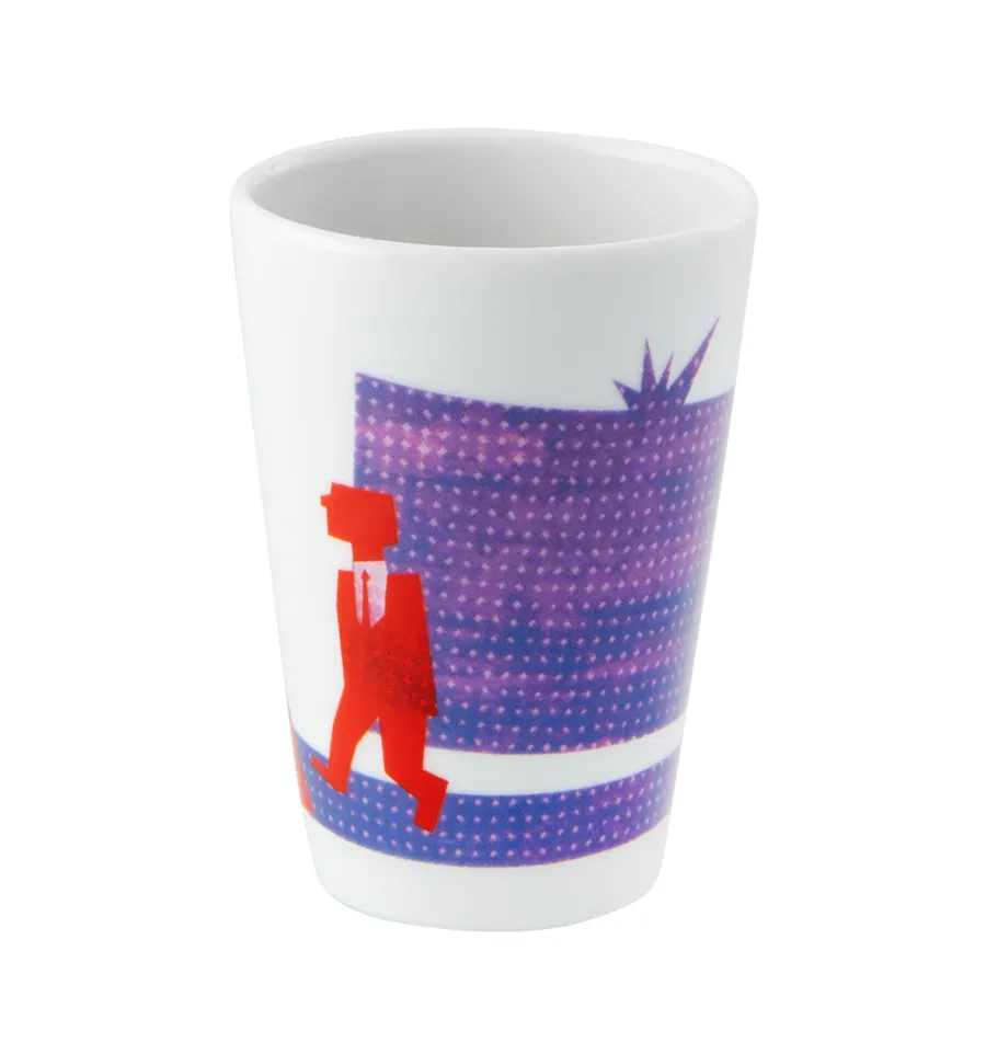 obrazek 2 Nowoczesna porcelanowa filiżanka ze spodkiem do kawy