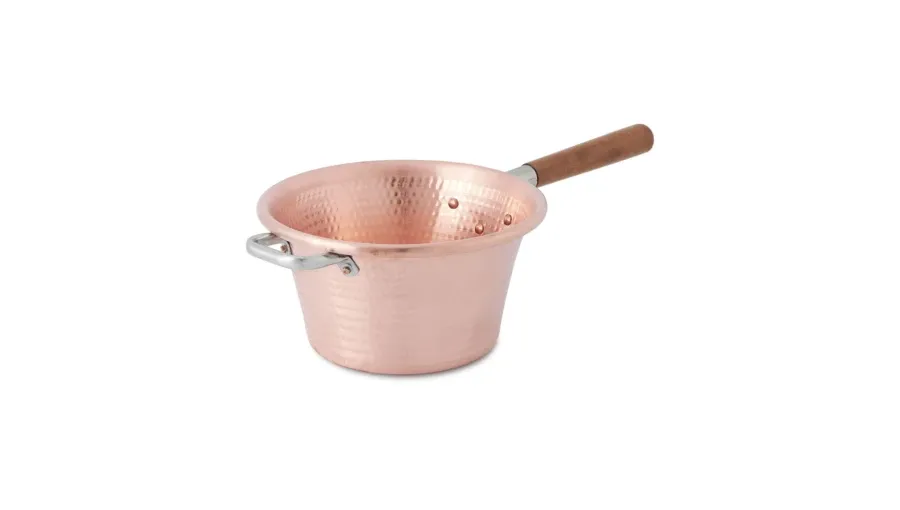 obrazek 1 Miedziany garnek Paiolo z drewnianym uchwytem ø 18 cm - Cu Artigiana