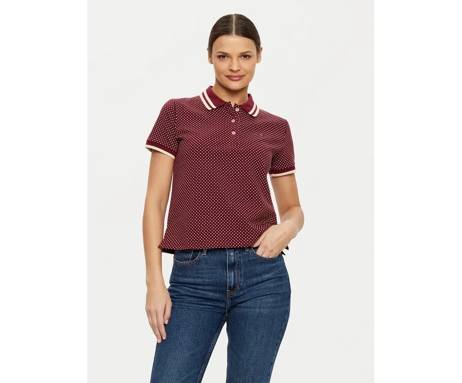 obrazek 1 Tommy Hilfiger Polo WW0WW43928 Czerwony Slim Fit