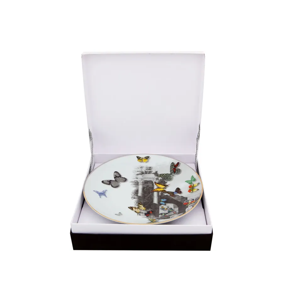 obrazek 2 Deserowy talerz porcelanowy z motywem motyli - Vista Alegre