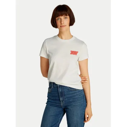 Zdjęcie Tommy Jeans T-Shirt Bubble DW0DW21338 Biały Regular Fit