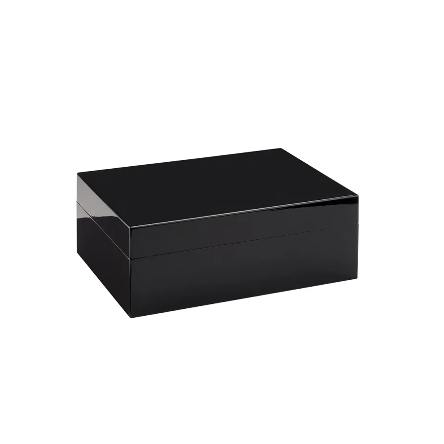 obrazek 1 Cedrowy humidor na cygara w kolorze klasycznej czerni