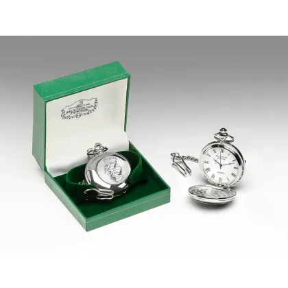 Zdjęcie Unikalny męski zegarek kieszonkowy wykonany z pewteru